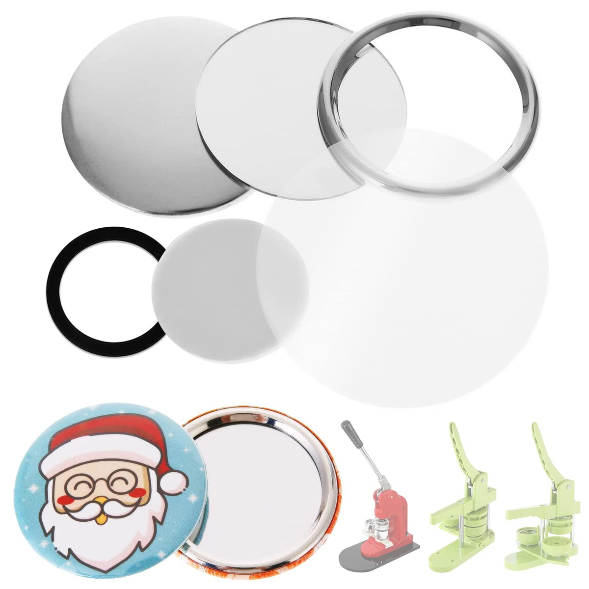 Blank Mirror Badge Button Part - огляд і ціна Button Badge Blank