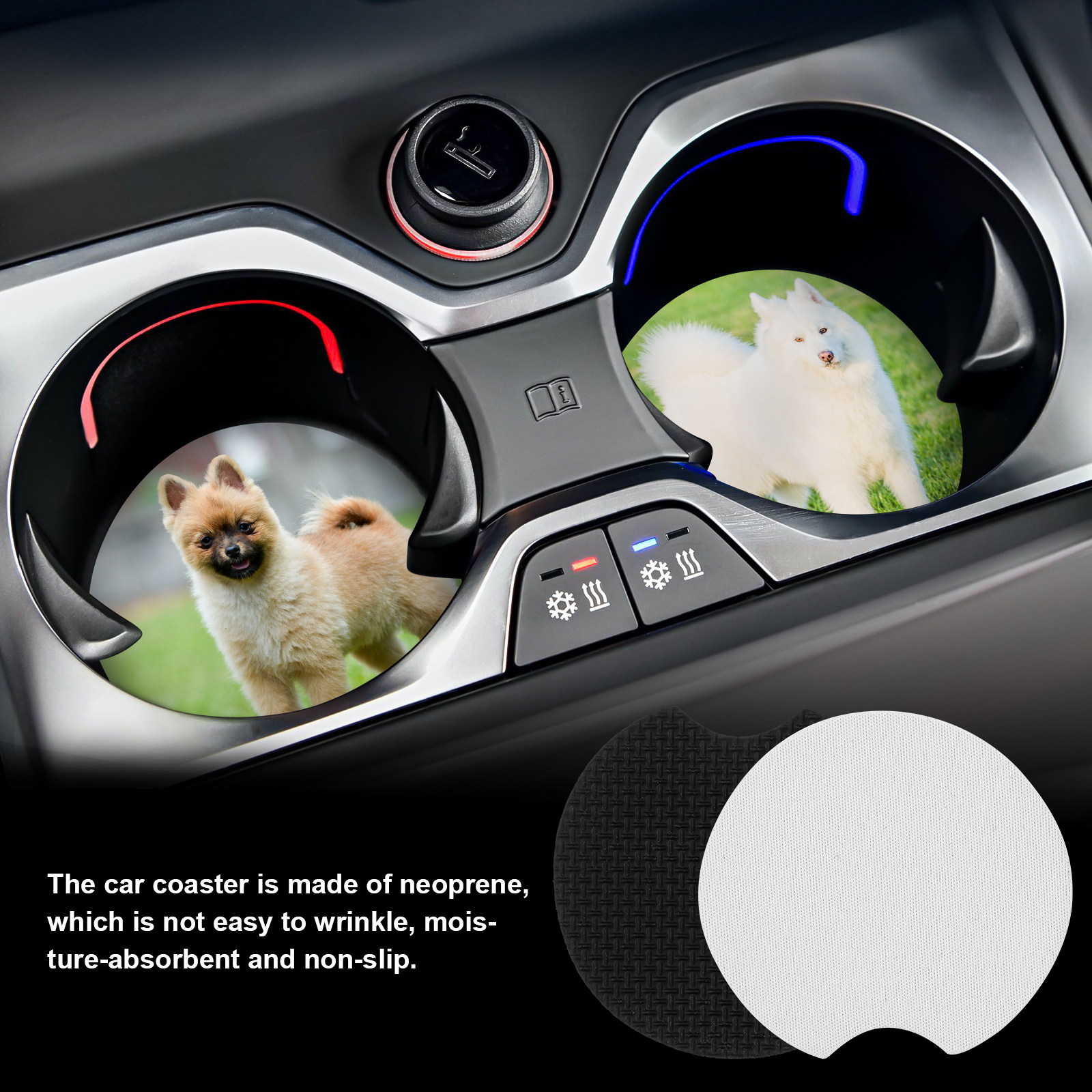 36Pcs Sublimation Car Cup Coas - огляд і ціна Coaster Sublimation Blank